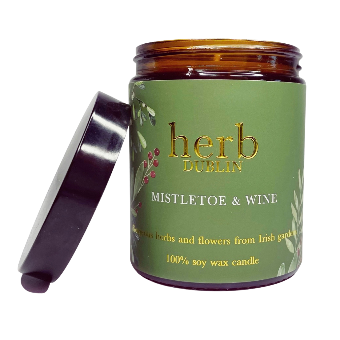 Herb Dublin Mistletoe and Wine Candle