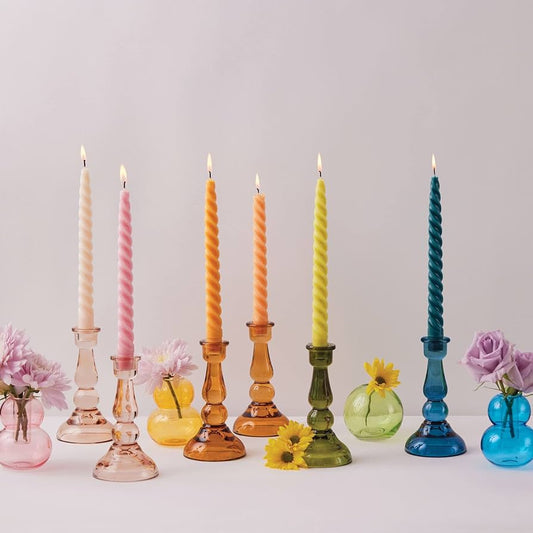 Golden Twisted Taper Candles