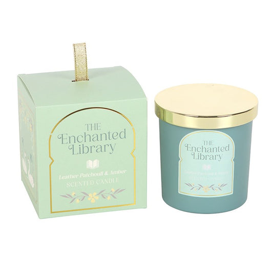 The Enchanted Library Leather | Patchouli & Amber Candle
