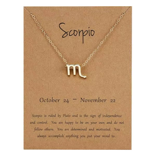 Zodiac Sign Necklace | Gold