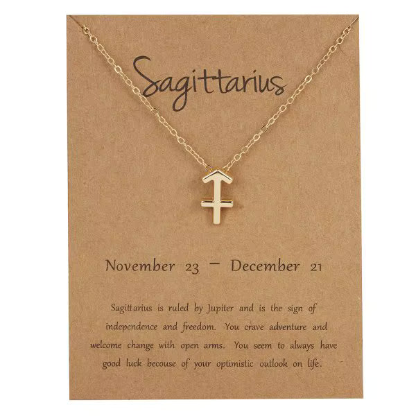 Zodiac Sign Necklace | Gold