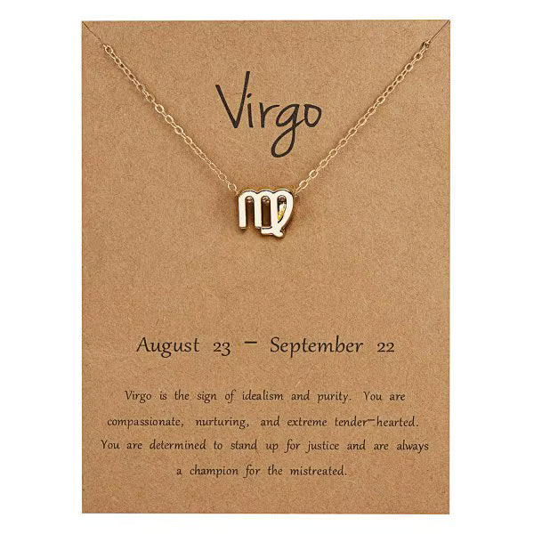 Zodiac Sign Necklace | Gold