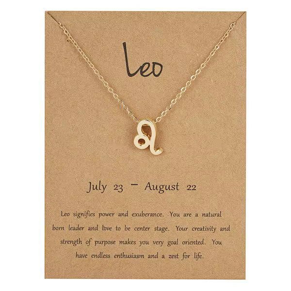 Zodiac Sign Necklace | Gold