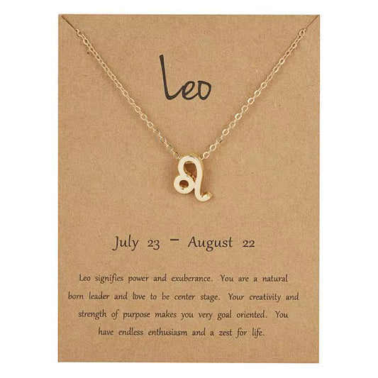 Zodiac Sign Necklace | Gold