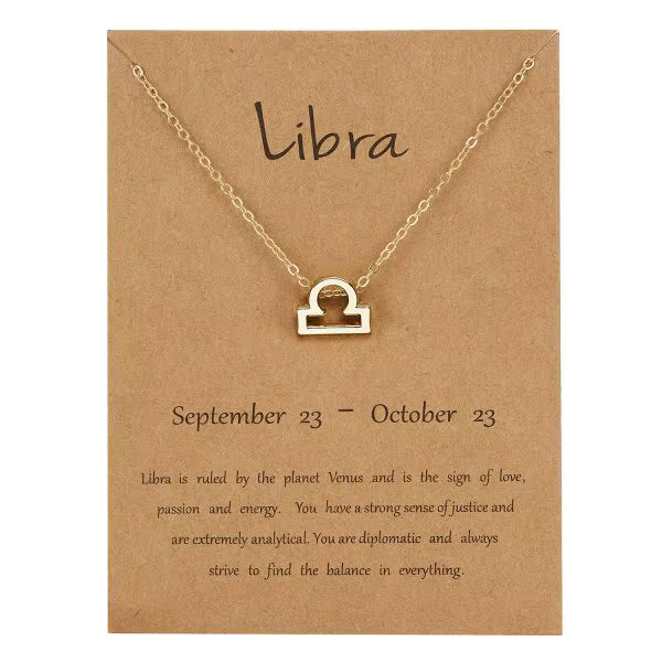 Zodiac Sign Necklace | Gold