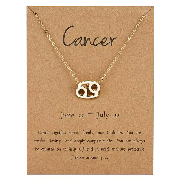 Zodiac Sign Necklace | Gold