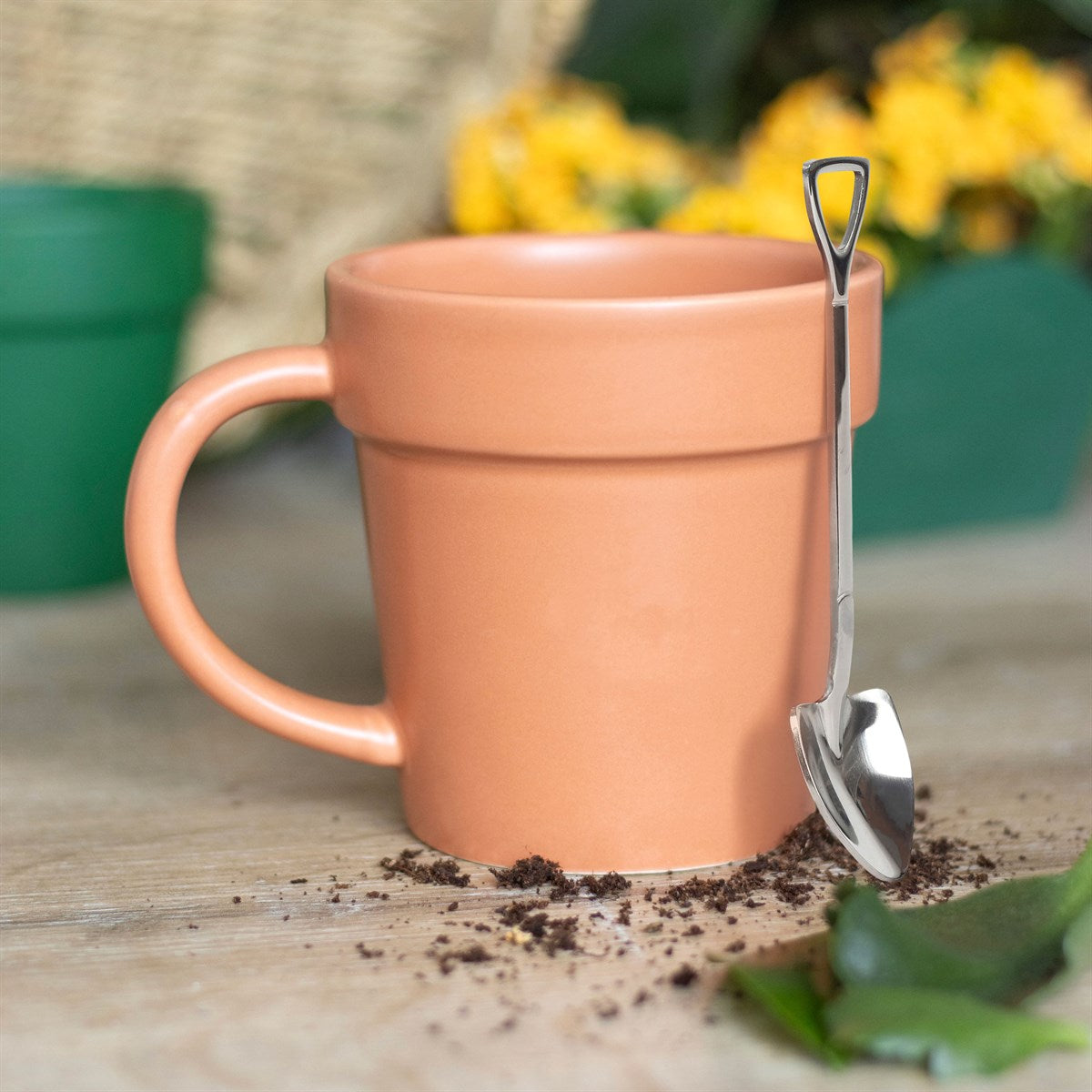 Plant Pot Mug With Shovel Spoon