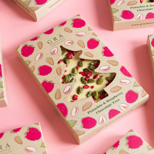 Pistachio and Raspberry Christmas Tree