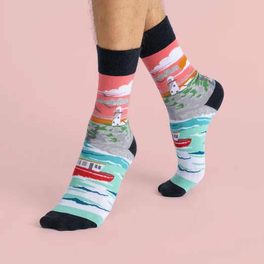 Lighthouse & Cliff Socks