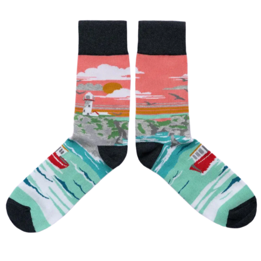 Lighthouse & Cliff Socks