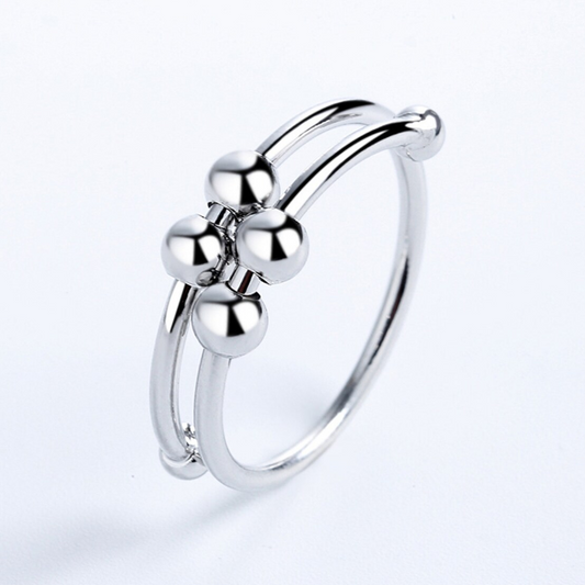 Adjustable Anxiety Ring | Silver