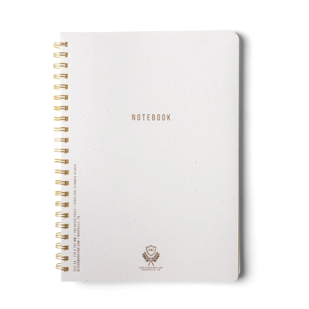Ivory Wire Bound Notebook