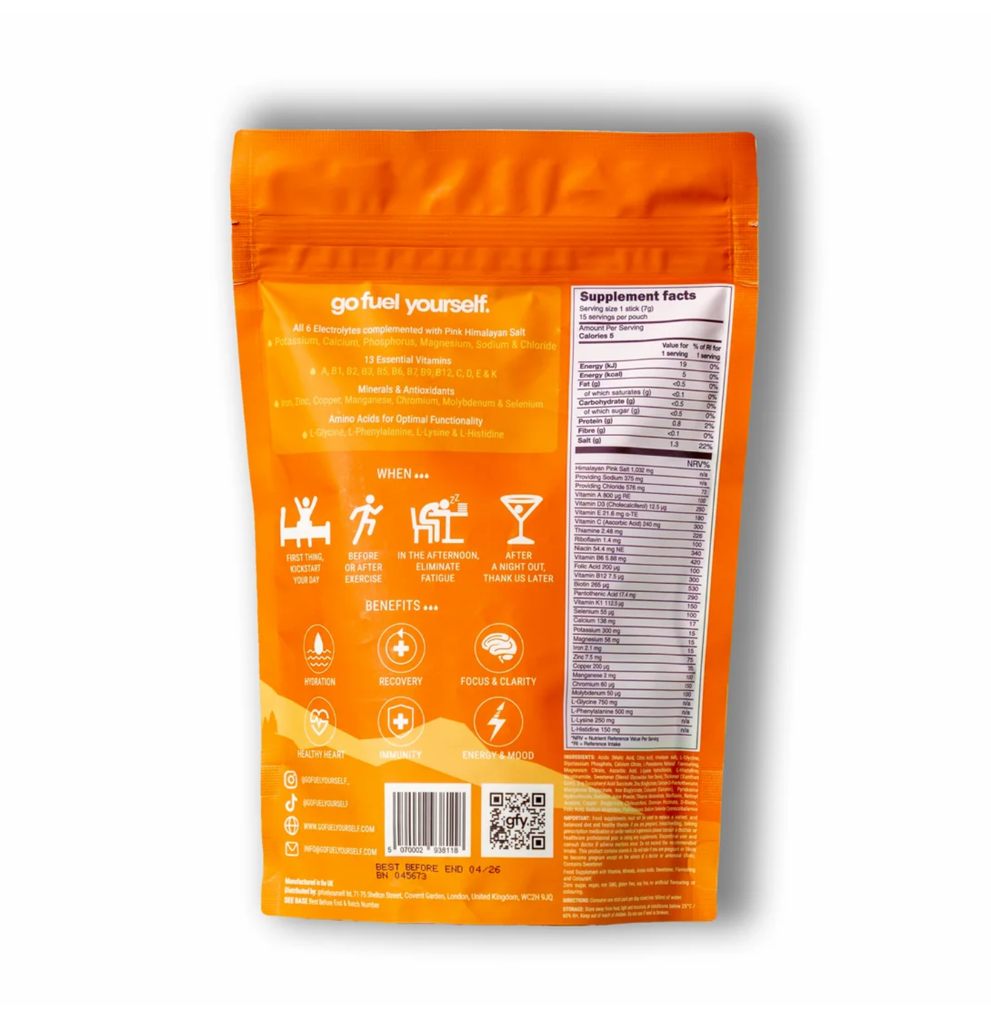 Go Fuel Yourself Supplement Ingredients