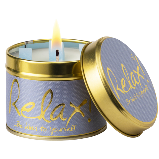 Lily Flame Relax Scented Candle Tin
