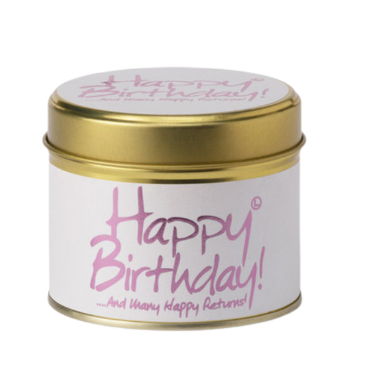 Lily Flame Happy Birthday Scented Candle Tin