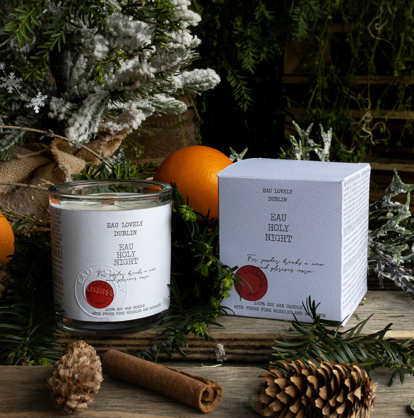 eau holy night irish christmas candle