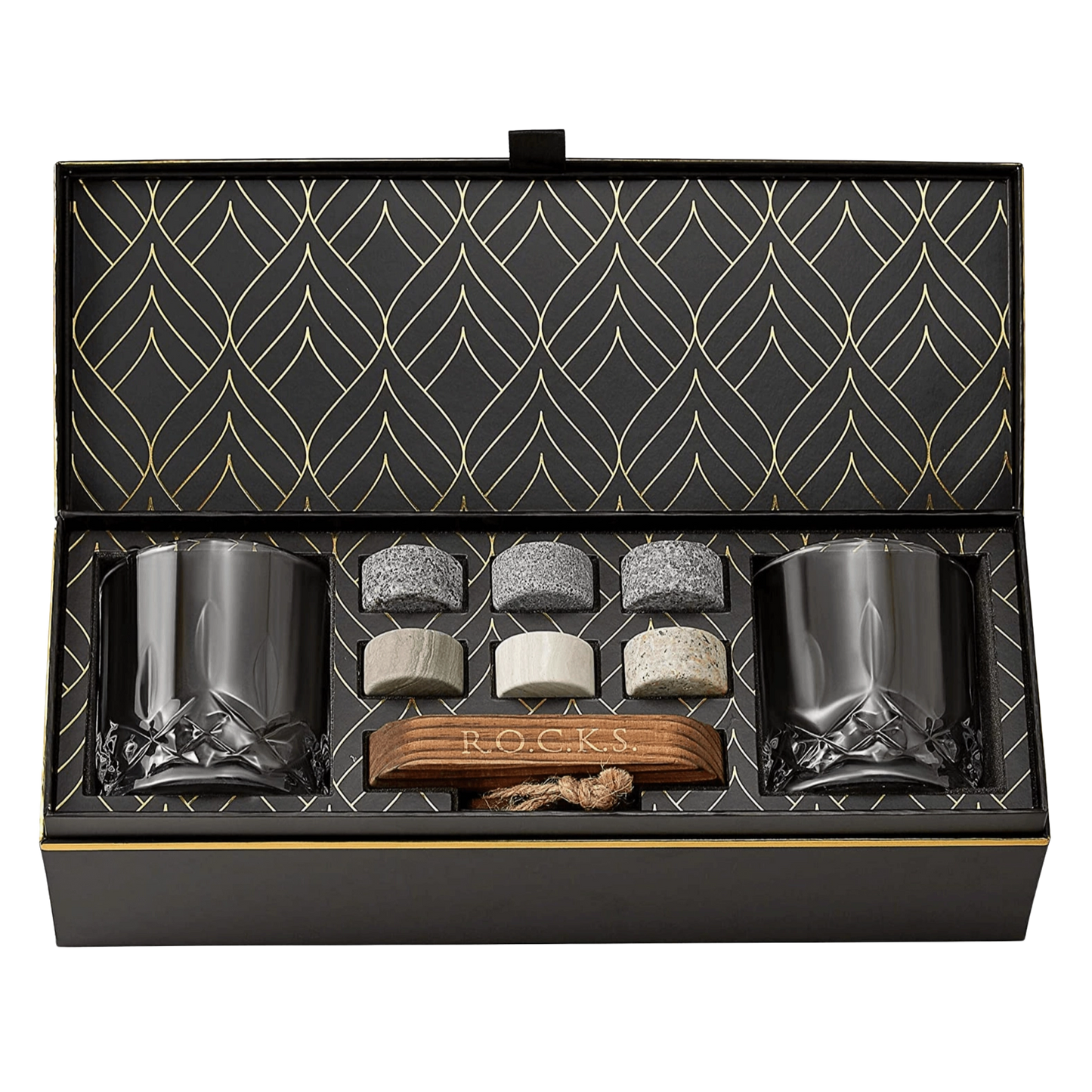 The Connoisseur's Set | Whiskey Glasses & Stones Set