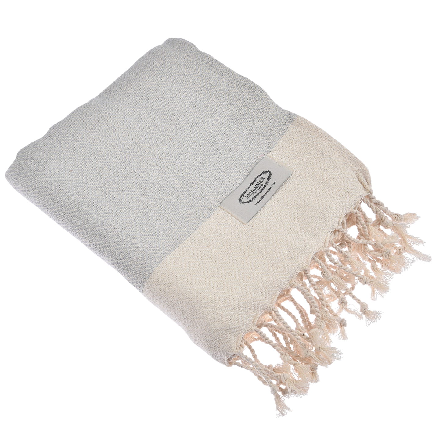 Diamond Peshtemal Pure Cotton Throw Grey l Beach Towel Ireland