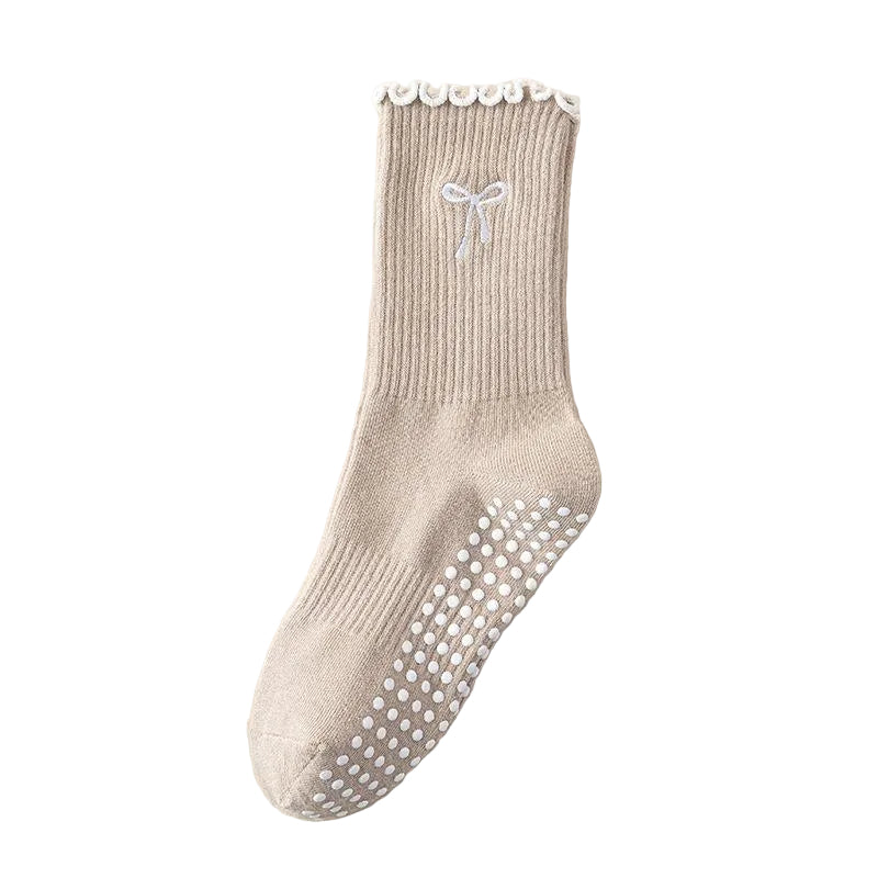 Pilates Bow Grip Socks