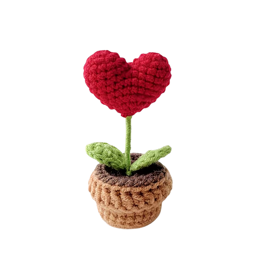 Crochet Red Rose
