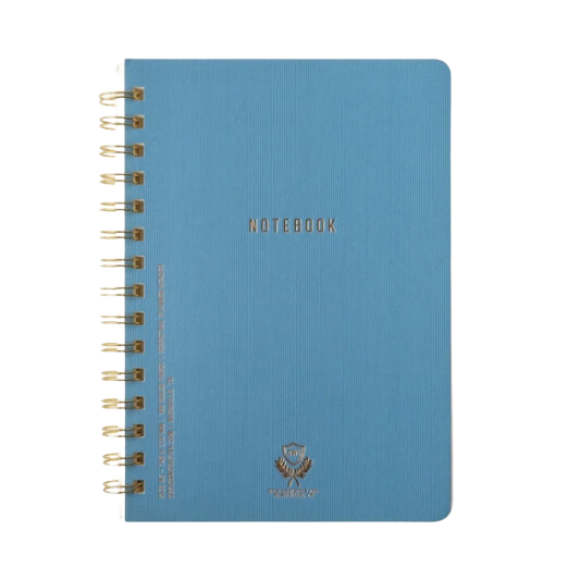 blue wire notebook