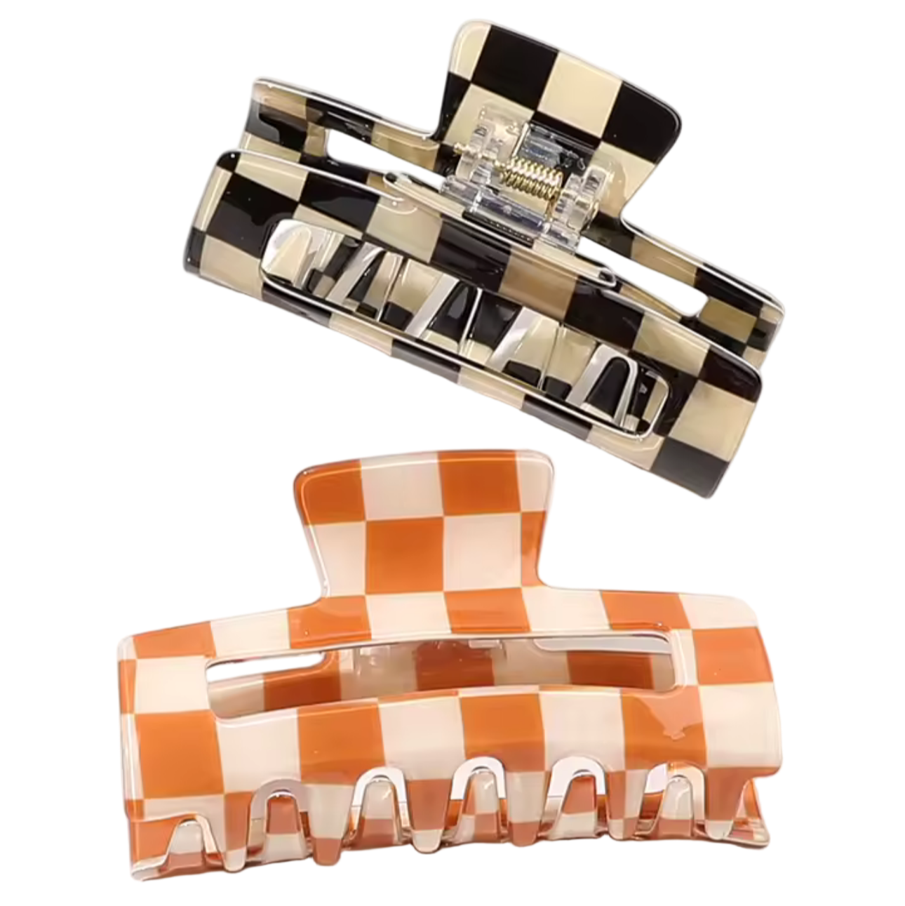 Chequered Hair Clip