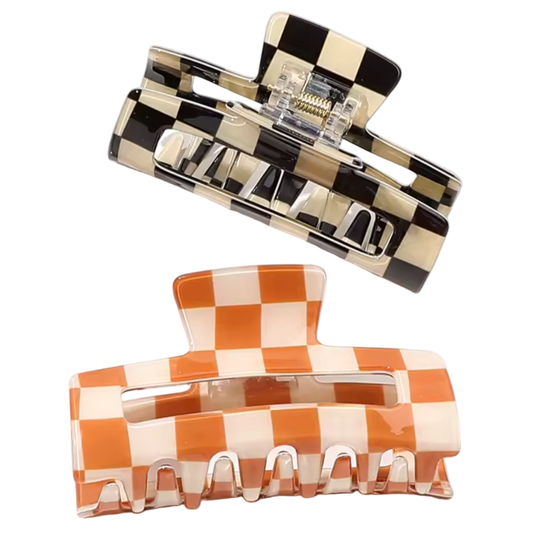 Chequered Hair Clip