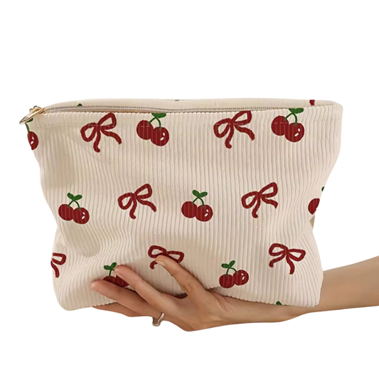 Cherry & Bow Make Up Bag