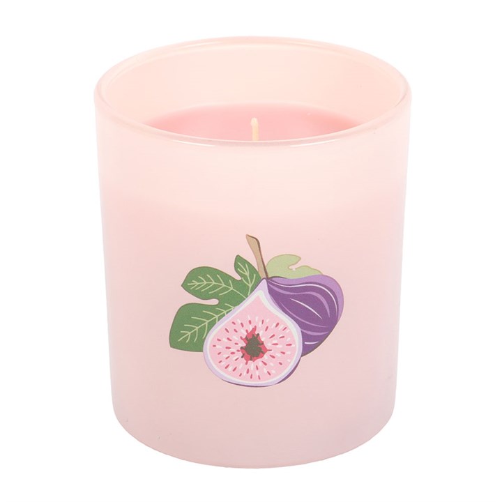 Vanilla & Fig Scented Glass Candle