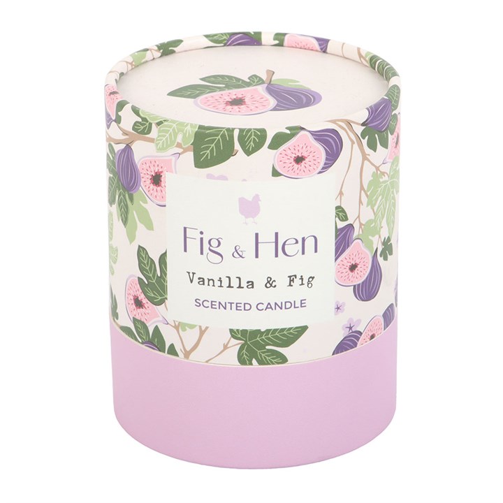 Vanilla & Fig Scented Glass Candle