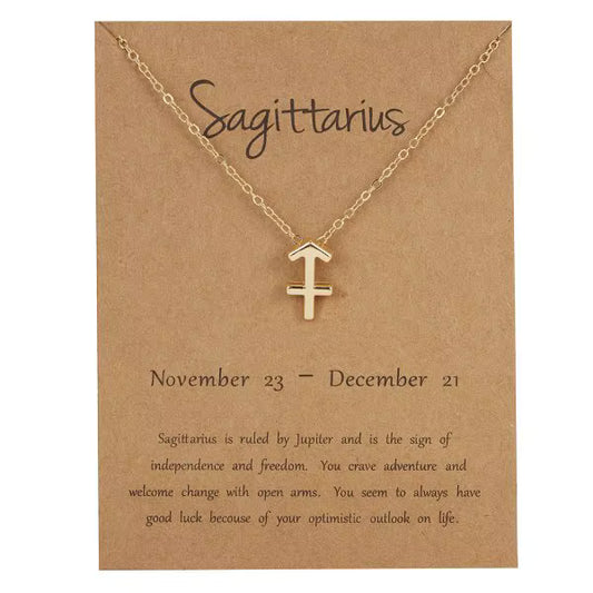 Zodiac Sign Necklace | Gold