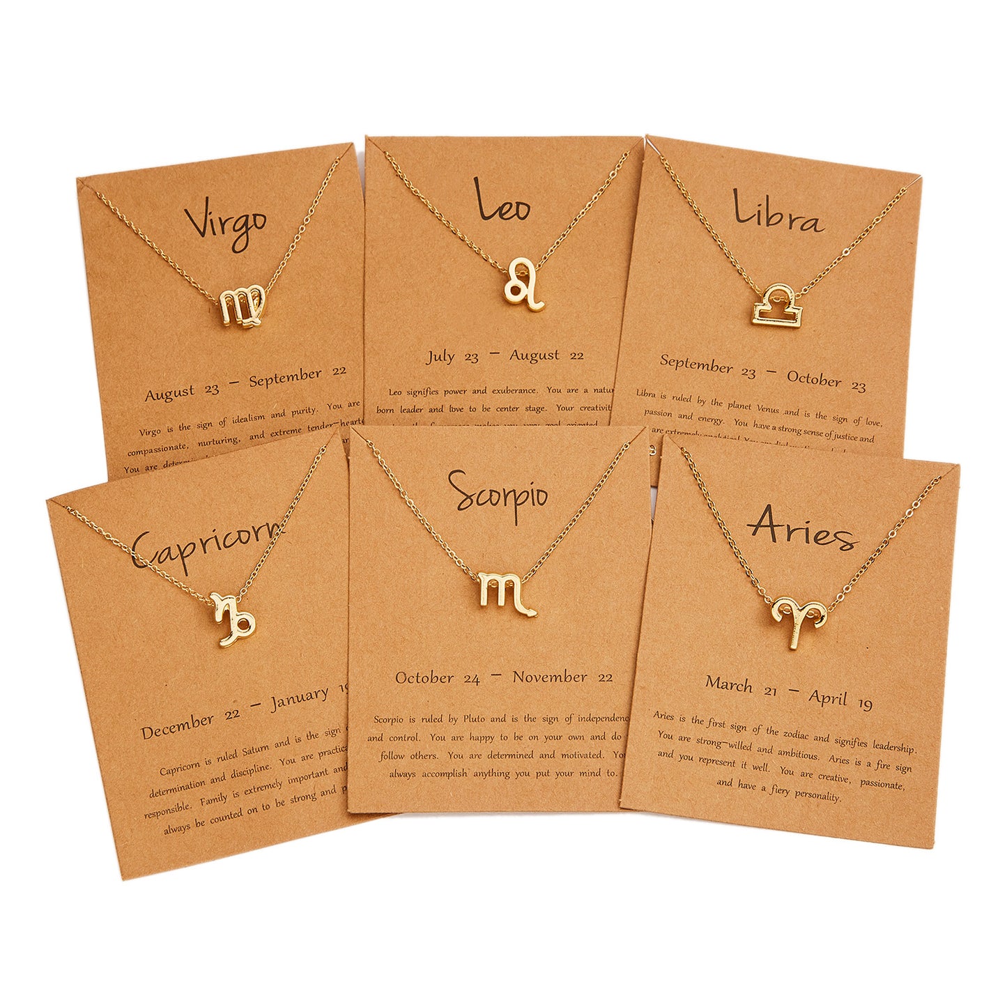 Zodiac Sign Necklace | Gold