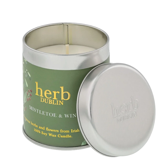 Herb Dublin Mistletoe & Wine Candle