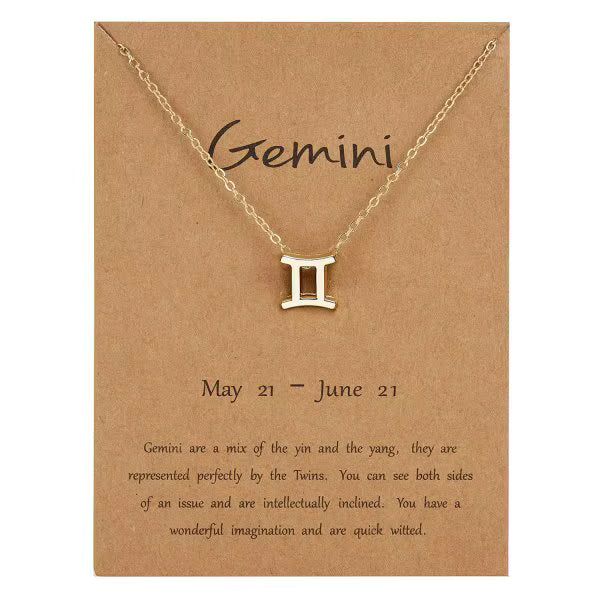 Zodiac Sign Necklace | Gold
