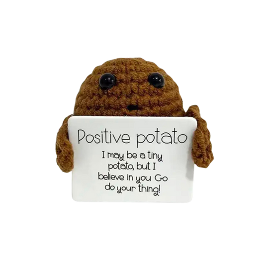 Knitted Positivity Potato l Moivational Teddy Ireland