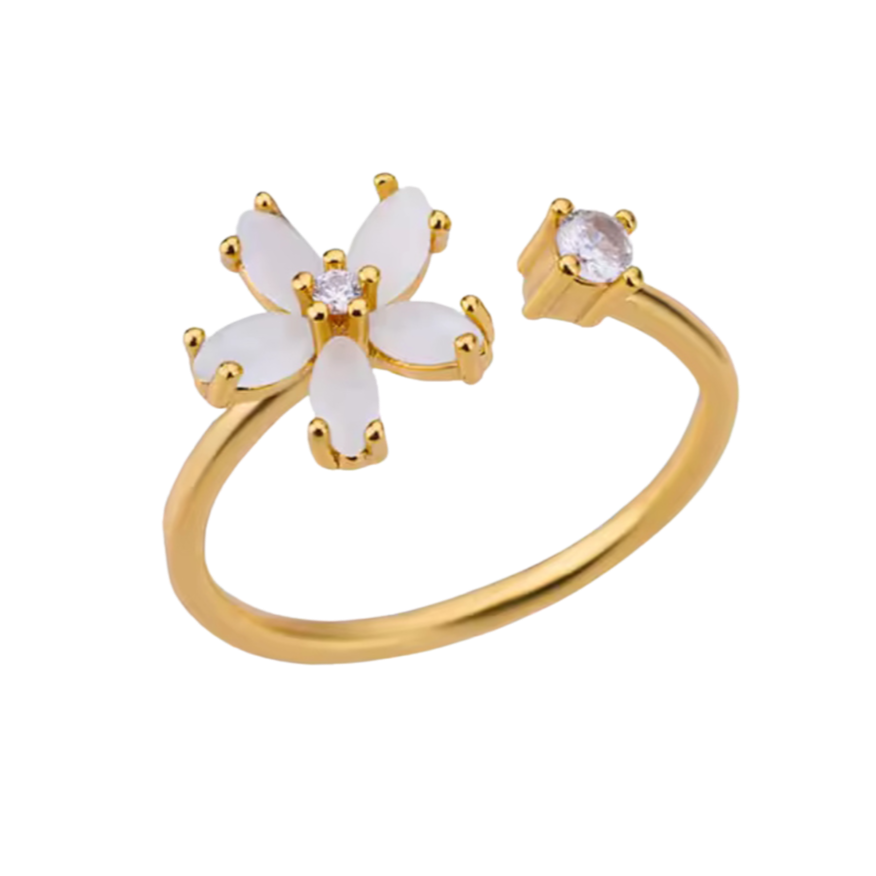 Opal Adjustable Anxiety Ring | Gold