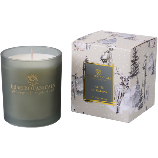 Irish Botanicals White Christmas Candle