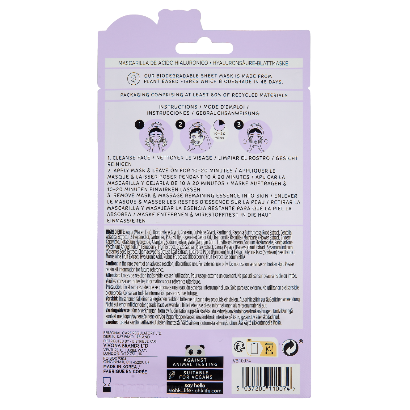 Oh K! Hyaluronic Sheet Mask