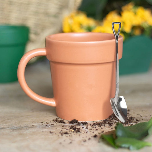 Plant Pot Mug With Shovel Spoon