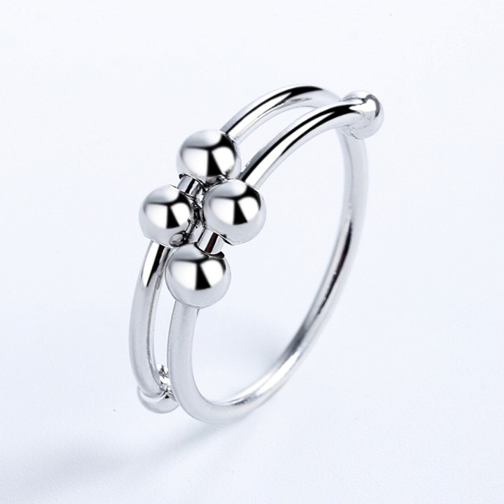Adjustable Anxiety Ring | Silver
