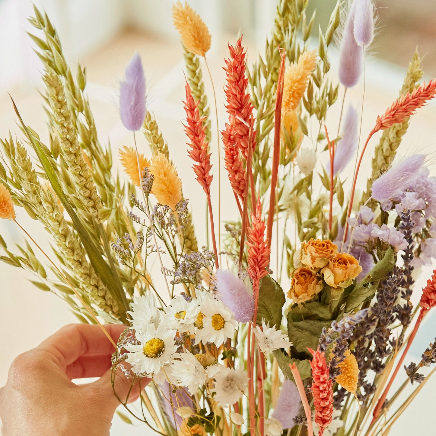 Dried Flower Bouquet l Lavender Peach