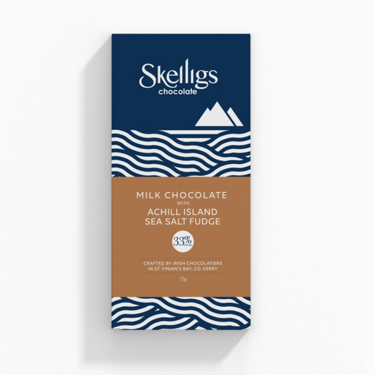 Skelligs Achill Island Sea Salt Fudge & Milk Chocolate Bar