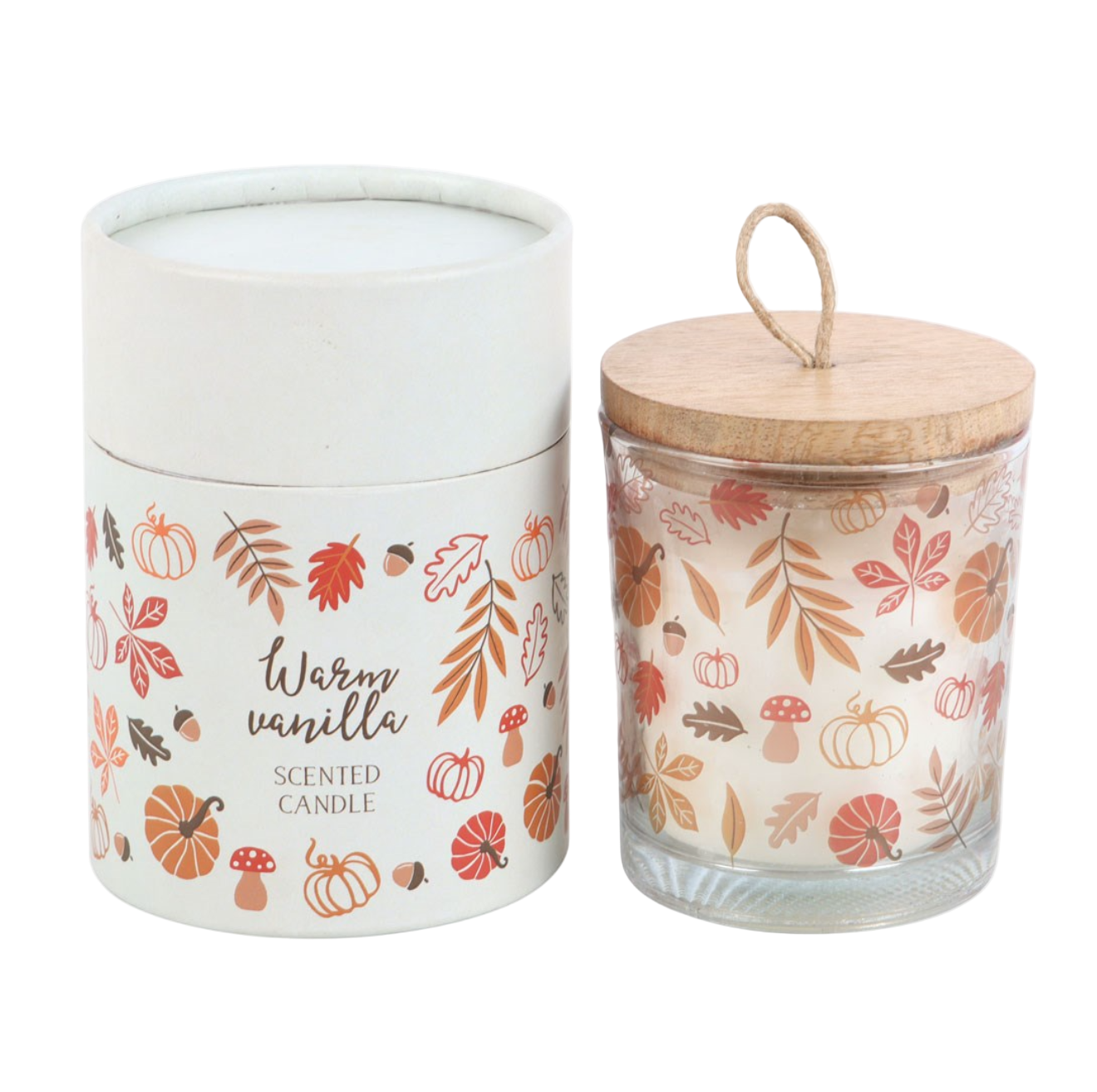 Warm Vanilla Glass Scented Candle