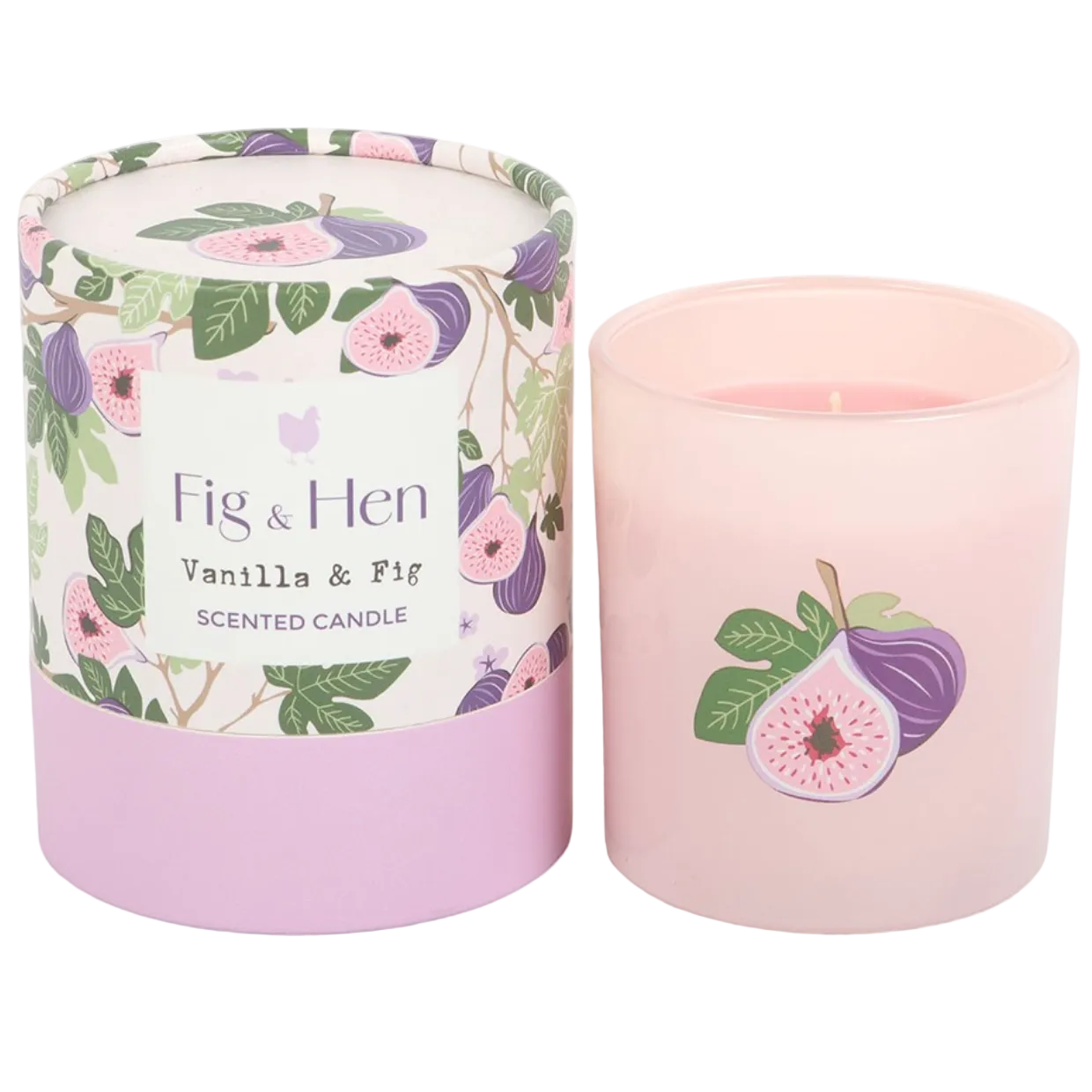 Vanilla & Fig Scented Glass Candle