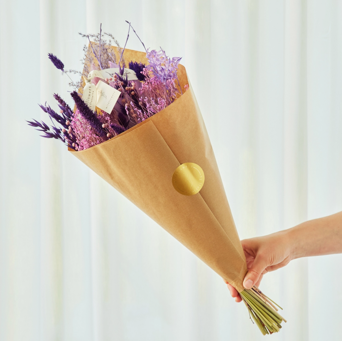 Purple Dried Flower Bouquet