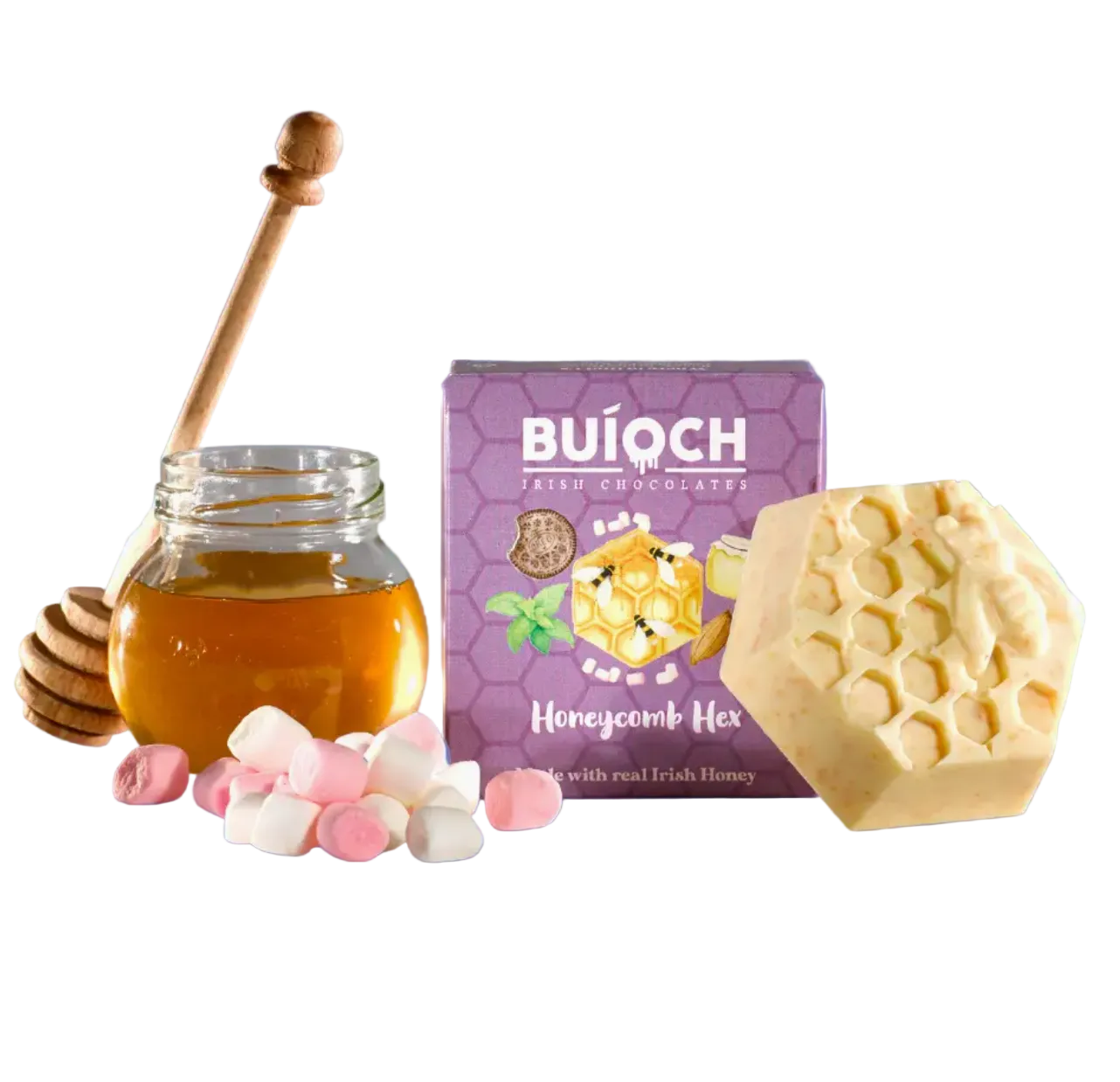 White Chocolate Marshmallow Honeycomb Hex