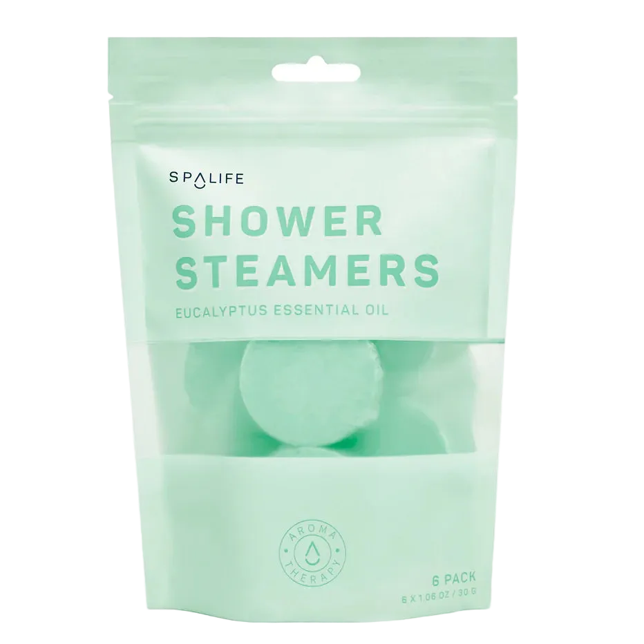 Spalife shower steamers packaging with Eucalyptus essential oil on a white background