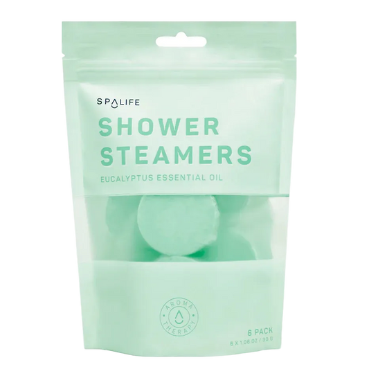 Spalife shower steamers packaging with Eucalyptus essential oil on a white background