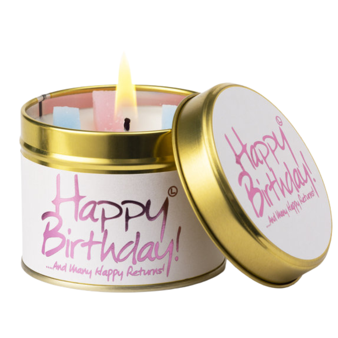 Lily Flame Happy Birthday Scented Candle Tin