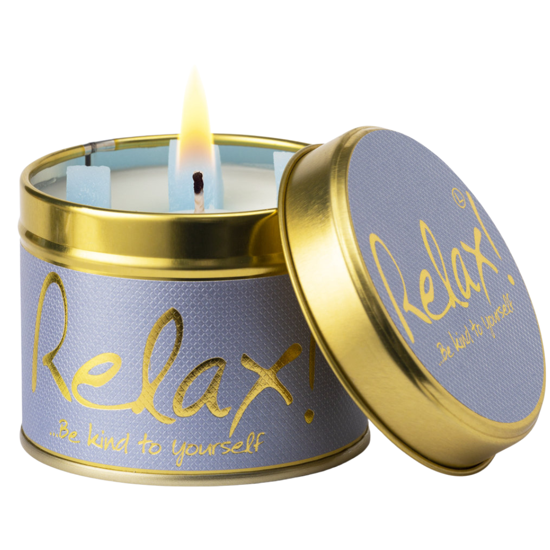 Lily Flame Relax Scented Candle Tin